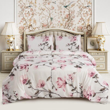 (119, Double) 4 Piece Bedding Set - Soft Brushed Microfiber Duvet Cover, Fitted Sheet & Pillowcases - Madrid Design, Printed, Complete Bed Sets in Single