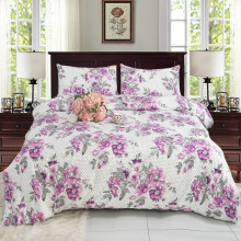 (120-2, Single) 4 Piece Bedding Set - Soft Brushed Microfiber Duvet Cover, Fitted Sheet & Pillowcases - Madrid Design, Printed, Complete Bed Sets in Single