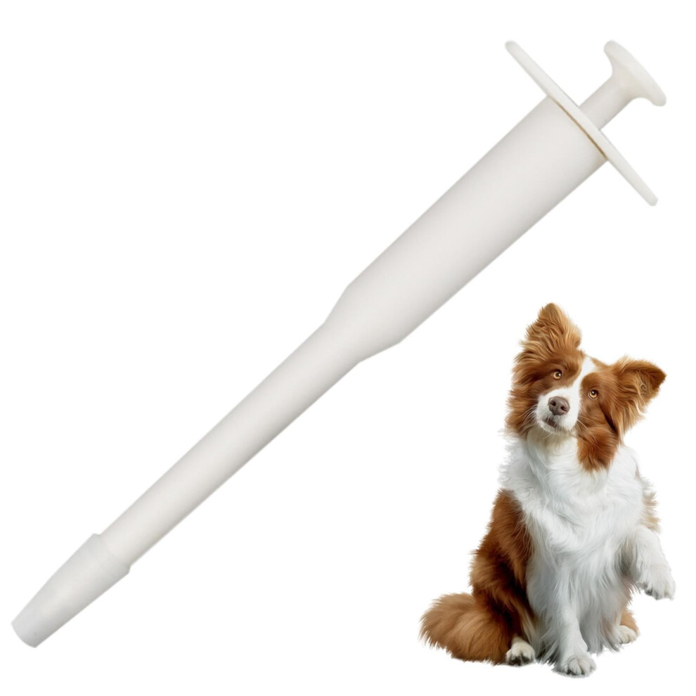 White Pill Popper For Pets, Reusable Pill Dispenser With Round Handle For Cats And Dogs, Cat Feeder And Medication Tool