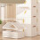 (Clear & White, 5-layer) Foldable Storage Box, Collapsible Storage Box with Handle, Stackable Folding Organizer Box, Home Organizer for Clothes, Toys, Snacks 5