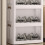 (Clear & White, 4-layer) Foldable Storage Box, Collapsible Storage Box with Handle, Stackable Folding Organizer Box, Home Organizer for Clothes, Toys, Snacks 1