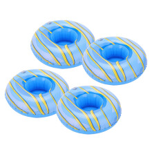 10 Stück aufblasbare Getränkeflaschenhalter für den Pool, Wasserparty, PVC, 21x21cm