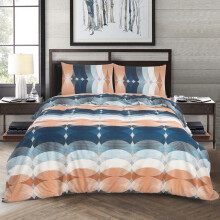 (118, Super king) 4 Piece Bedding Set – Soft Brushed Microfiber Duvet Cover, Fitted Sheet & Pillowcases – Madrid Printed Design – Available in Single, Double