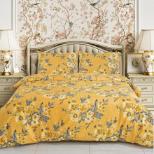 (120, King) 4 Piece Bedding Set – Soft Brushed Microfiber Duvet Cover, Fitted Sheet & Pillowcases – Madrid Printed Design – Available in Single, Double