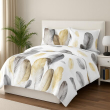 (Agata Pink, Single) Luxury 4-Piece Marble & Floral Bedding Set – Soft Duvet Cover, Deep Pocket Fitted Sheet & 2 Pillowcases – Hotel Quality Comfort – Soft