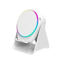(White) 4-in-1 360 Degree Rotating Bluetooth Speaker Stand for Phones 2025