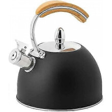 3l Stainless Steel Whistle Kettle, Induction Teapot, Kettle In Whistle with Wooden Handle for Kitchen, Gas Stove Zekai
