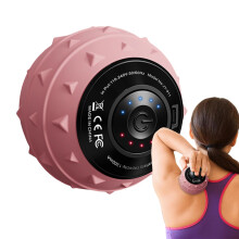 Deep Tissue Massage Ball for Pain Relief, Electric Roller for Neck Back Legs Waist, Skin Friendly Handheld Tool, 270g Pink