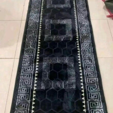 (Black, 90x190cm) 80x250cm / 90x190cm Washable Runner Rug Non Slip Indoor / pray mat for bedroom