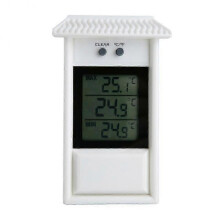 (White) Outdoor Waterproof Max Min Digital Thermometer Garden Greenhouse Fridge Meter