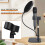 (D) Microphone Holder Clip Strong Fixing Easy Conversion Multi-angle Adjustable Slip-resistant Microphone Clip 3