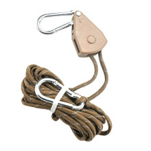 (4m Khaki) Ratchet Pulley Rope Hanger Canopy Pulley Regulator Professional Cord Lanyard 4m Khaki
