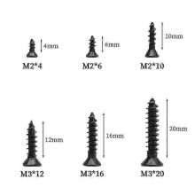 (M2x16mm, 50pcs) 20/50Pcs M2 M3 Small Micro Carbon Steel Cross Phillips Flat Countersunk Pan Head Self Tapping Wood Screw Machine Laptop Screws