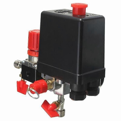 Régulateur de pression de compresseur d'air avec interrupteur de commande et manomètre 180 PSI 2