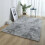 TEMPSA Soft Plysch Vardagsrumsmatta GRÅ 80X160CM 3