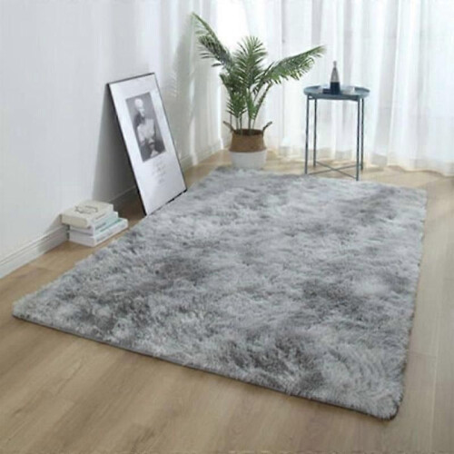 TEMPSA Soft Plysch Vardagsrumsmatta GRÅ 80X160CM 2