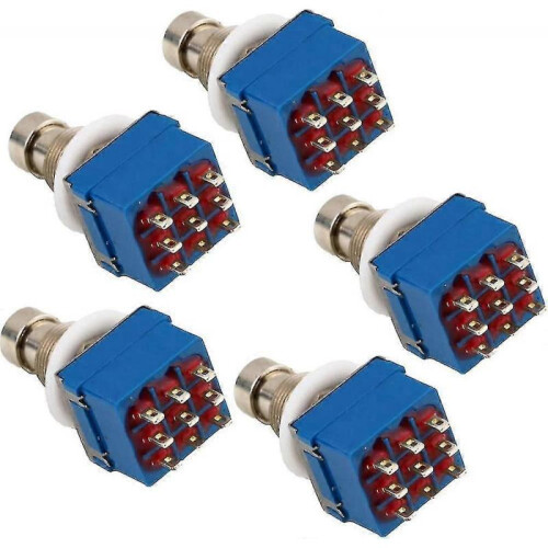 3pdt 9-pin Box Stomp Guitar Effects Pedal Footswitch 5-pack