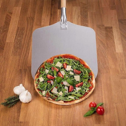 26" aluminium pizzaskal med trähandtag 2