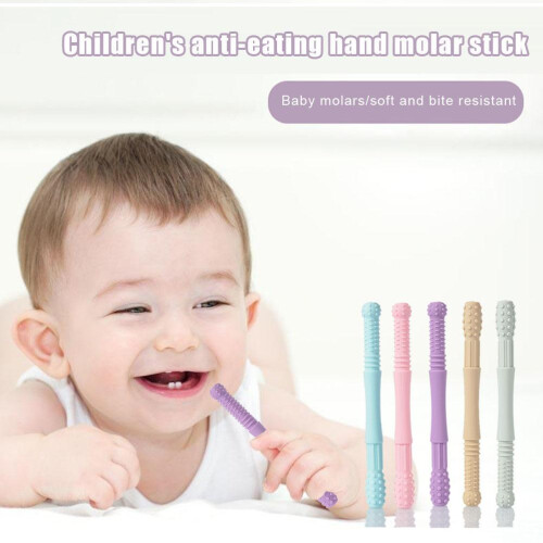 5Pcs Hollow Teething Tubes for Baby Soft Silicone 2