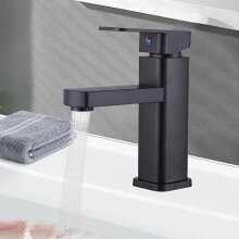 (Black, with 80cm water pipe) Bathroom Faucet, 2 in 1 Hot & Cold Water Faucet, Faucet for Bathroom Sink, Kitchen Sink, Washbasin, Bathroom Accessories, Fixtures Home