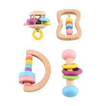 4pcs Baby Rattles Set Newborn Baby Hand Rattle