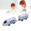 Electric Toy Train Blue White Cute ABS Interactive 11