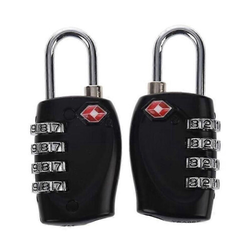 2 X Multicolor 4 Urtavla TSA-kombinationshänglås. Hopfällbart bagagereselås 1