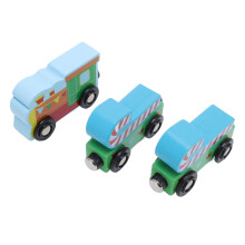 3pcs Wooden Train Set Amusement Park Train
