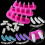 (White) 3x Acrylic Nail Base Training Frames with 10 False Tips - Manicure Practice Tool 3