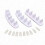 (White) 3x Acrylic Nail Base Training Frames with 10 False Tips - Manicure Practice Tool 1