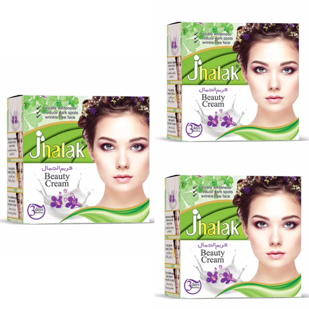 Cream (Pack Of 3) Jhalak Beauty Moisturizing Advanced 3-Days Recovery Face For Visible Fairness, Wrinkle-Free, Smooth & Glowing Skin - 30G