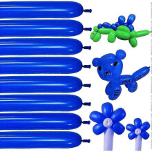 (Klein Blue) 260 Long Skinny Latex Balloons for Balloon Twisting - 100Pcs Clear Animal Sculptures, Party Decorations