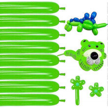 (Light Green) 260 Long Skinny Latex Balloons for Balloon Twisting - 100Pcs Clear Animal Sculptures, Party Decorations