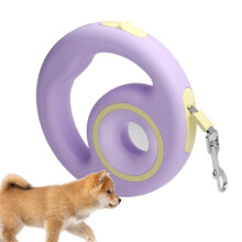 Retractable Dog Leash – Adjustable Training Cord for Cats, Ergonomic Shock Absorbing Design, Violet Color for Daily Walking and Camping