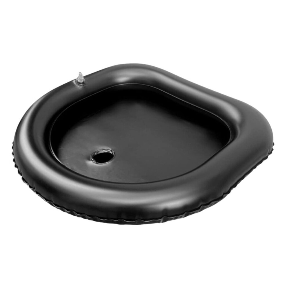 Inflatable Wash Basin Mask for Hair Washing, PVC Shampoo Bowl for Bedridden and Pregnant Women, Black 1 Size