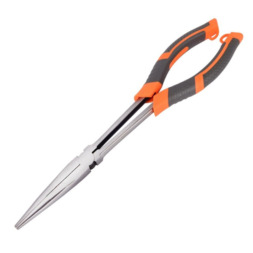 Needle-Nose Pliers 27.9 Cm With Long Handle, Angled Design For Fishing, Electrical Work And Maintenance Tasks 6947110837666