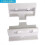 Support de montage d'angle latéral pour panneau solaire en ABS (blanc) 2 pièces/ensemble 18 cm pour 2