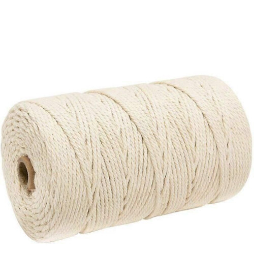 Cordón de algodón macramé de 3 mm x 200 m para atrapasueños de pared - bibibobi 407 1