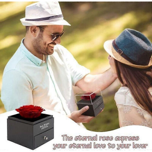 Coffret cadeau Rose éternelle AIPAIDE Collier Rose éternelle Pendentif d'amour avec 100 langues pour 1