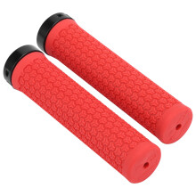 Mountainbike-Sperrenrückgriffe aus Gummi, 136 mm, Rot