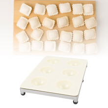 Aluminiumlegierung Ravioli-Maker mit 6 Löchern, Einfach zu verwenden, 20,5 x 14,5 cm