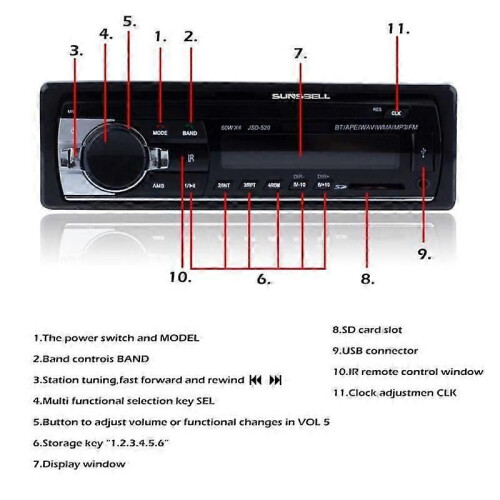Autoradio Bluetooth für Auto-USB-Player 1