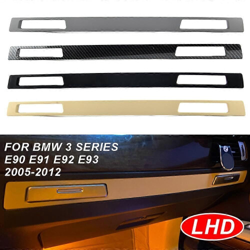 (Grå)Bil vattenkoppshållare Panel Interiör Strip Trim LHD För BMW E90 E91 E92 E93 2005-2012 Bilinteriör 1