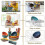 (BLUE 36PCS) Wheat Straw Dinnerware Sets 36 Piece Unbreakable Sets For Kids Travel Camping 4