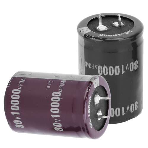 2Pcs Aluminium Electrolytic Capacitor 10000μF 60V 2