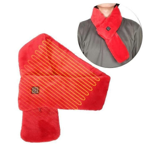 Écharpe chauffante - DRFEIFY - Modèle USB - Contrôle de température à 3 vitesses - Rouge - Hiver 2