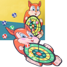 Kinder Indoor Eichhörnchen Haken-Schleife Dartscheibe & Ball Set, Flanell
