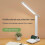 (4800mAh charging3 Modes)LED Table Lamp Eyes Protection 3 Modes Touch Dimmable LED Light Dormitory Reading 3