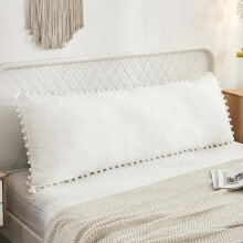 (Off White, one-size) Solid Color Boho Style Pillowcase, 1 Count Soft Comfortable Pillow Cover without Filler, Pillow Protector for Home Bedroom Dormitory,