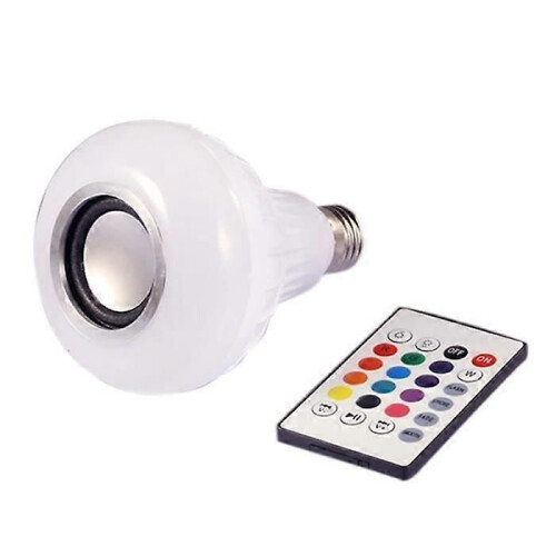 Enceinte Bluetooth sans fil E27 RGB, lampe LED à intensité variable, avec télécommande 24 touches 1